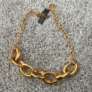 Vince Camuto liquid luxury Chunky Gold Chain oval circle link Necklace jewelry